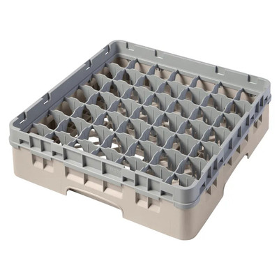 Cambro 49S318184 Camrack Glass Rack With Soft Gray Extender - 5 Cases