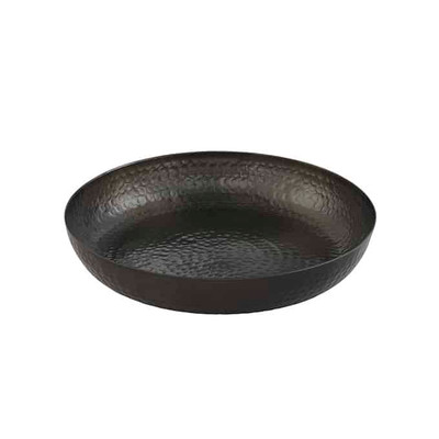American Metalcraft ASEAB14 14" 128 Oz. Aluminum Black Round Seafood Tray
