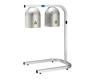 Globe WL2 Chefmate Aluminum Food Warming Lamp with 2 Bulbs - 120 Volts, 250 Watts