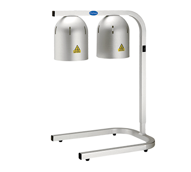 Globe WL2 Chefmate Aluminum Food Warming Lamp with 2 Bulbs - 120 Volts, 250 Watts