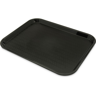 Carlisle CT141803 17.87" Wx 14" D x 0.98" H Black Rectangle Café Tray