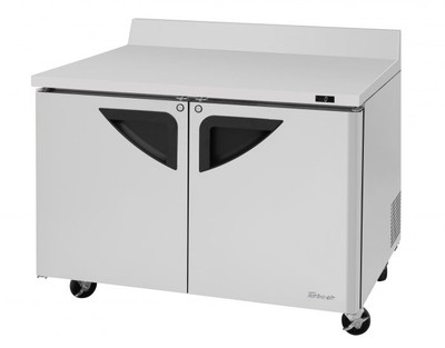 Turbo Air TWF-48SD-N 48.25"W Two-Section Stainless Steel Door Super Deluxe Worktop Freezer