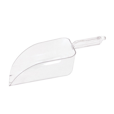 CAC China SCPP-64 64 Oz. Clear Polycarbonate Flat Bottom Utility Scoop