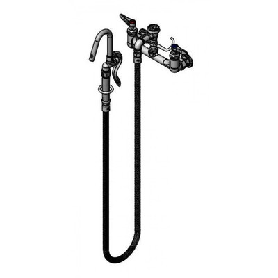 T&S Brass B-0610-CR Pot Filler splash/wall mount 8"