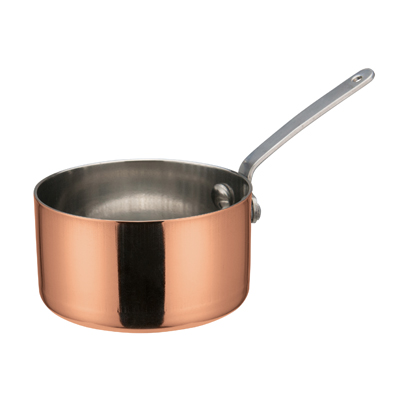Winco DCWA-203C
 3&quot;
 7 Oz.
 Copper
 Round
 Mini Sauce Pan