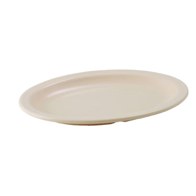Winco MMPO-96 Plastic Tan Oval Platter (Contains 2 Dozen)