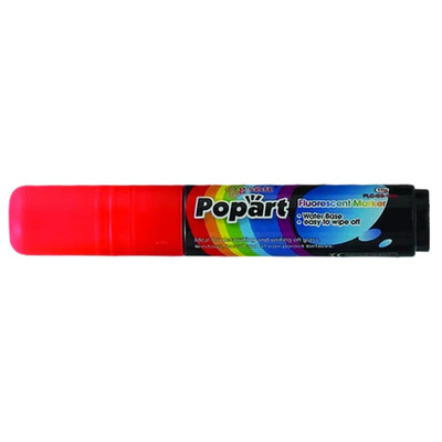 Winco MBPM-R 0.06" Chisel Tip Neon Red Deluxe Plus Neon Marker
