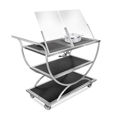 Eastern Tabletop WT6857 Action Station Service Cart Square Induction Elements