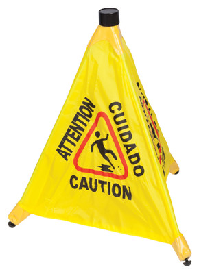 Winco CSF-4 Sign "Caution" 3 facets