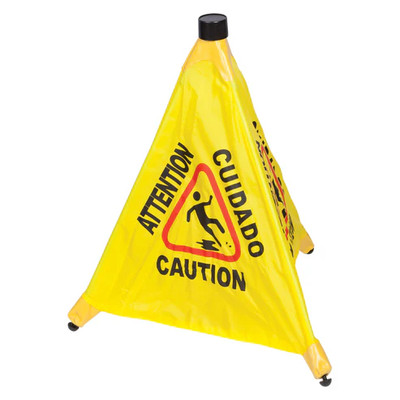 Winco CSF-4 Sign "Caution" 3 facets