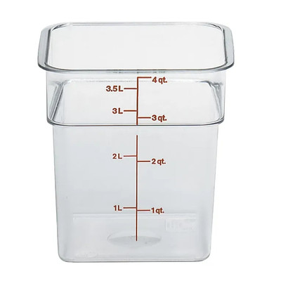 Cambro 4SFSCW135 CamSquares® 4 Qt. Clear Square Polycarbonate Food Container