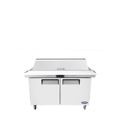 Atosa MSF8303GR 60.2" W 2-Sections 2 Doors Sandwich and Salad Top Refrigerator - 115 Volts