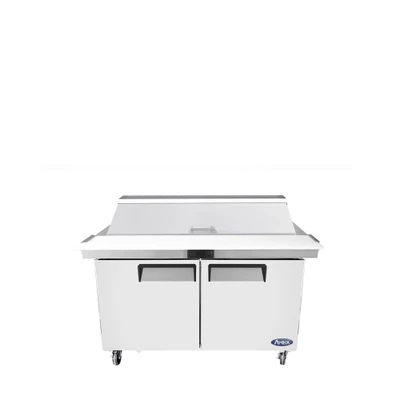 Atosa MSF8303GR 60.2" W 2-Sections 2 Doors Sandwich and Salad Top Refrigerator - 115 Volts