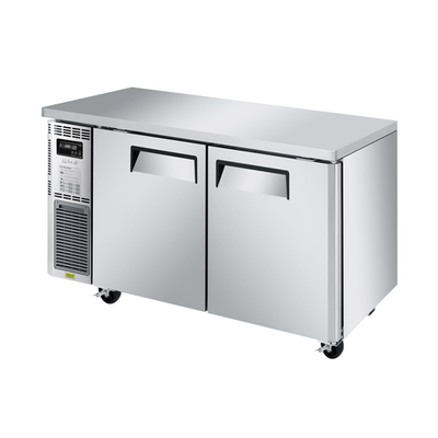 Turbo Air JUF-60S-N 59"W Two-Section Stainless Steel Door J Series Side Mount Undercounter Freezer