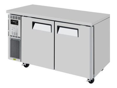 Turbo Air JUF-60S-N 59"W Two-Section Stainless Steel Door J Series Side Mount Undercounter Freezer