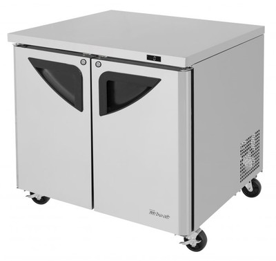 Turbo Air TUF-36SD-N 36.25"W Two-Section Super Deluxe Series Undercounter Freezer