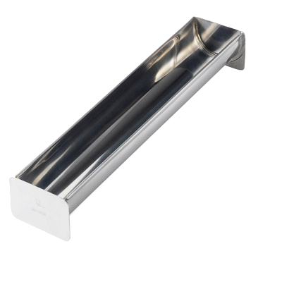 Matfer Bourgeat 340635 Buche Cake Mold 13-3/4"L x 2-3/8"W x 1-3/16"H Rounded Bottom Sealed Stainless Steel