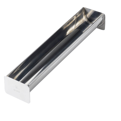 Matfer Bourgeat 340635 Buche Cake Mold 13-3/4"L x 2-3/8"W x 1-3/16"H Rounded Bottom Sealed Stainless Steel