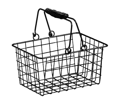 American Metalcraft RBHB975 Metal Black Rectangular Basket
