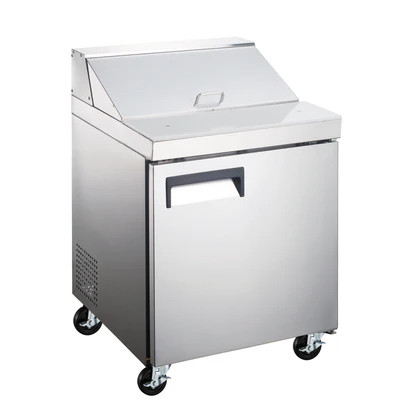 Admiral Craft USSL-1D 27" W 1-Section 1 Door U-STAR Salad or Sandwich Refrigerated Prep Table - 4.4 Amps