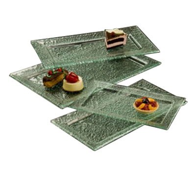 American Metalcraft BG159 Glass Green Rectangular Glacier Platter