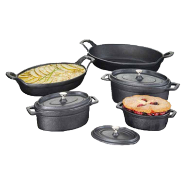 American Metalcraft CIPOV856 27 Oz. Cast Iron Oval Baking Dish