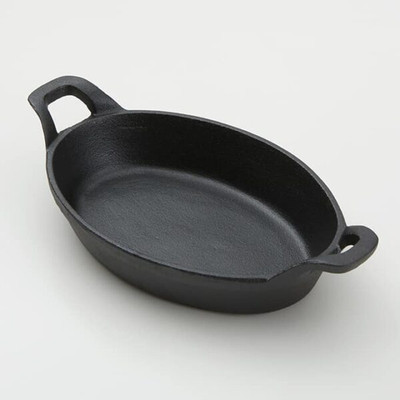 American Metalcraft CIPOV856 27 Oz. Cast Iron Oval Baking Dish