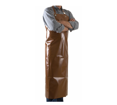 Matfer Bourgeat 774002 Brown Apron - 45&quot;L x 35&quot;W