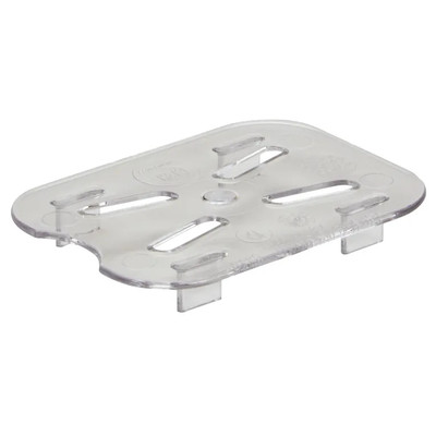 Cambro 80CWD135 Camwear 1/8 Size Clear PolyCarbonate Drain Shelf - 6/Case