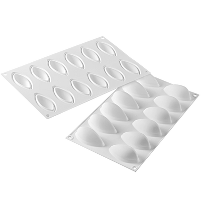 Matfer Bourgeat 258313 Silikomart 3D Mold "Quenelle 24" 11-3/4"L x 7"W Silicone