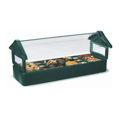Carlisle 660103 72-1/4"W Black Double-Sided SixStar Table Top Food Bar