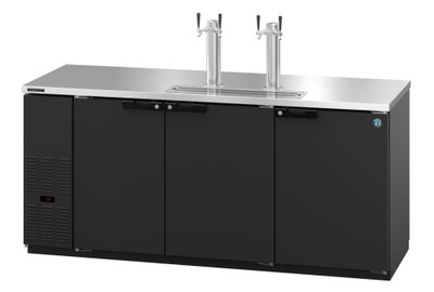 Hoshizaki DD80 80" Three-Section Solid Door Draft Beer Cooler