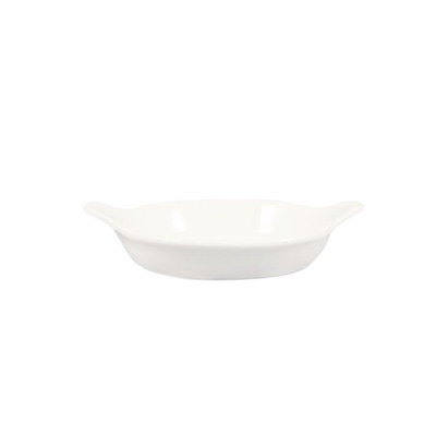 CAC China EGD-6 6 Oz. Bone White Ceramic Oval Egg Dish (3 Dozen Per Case)