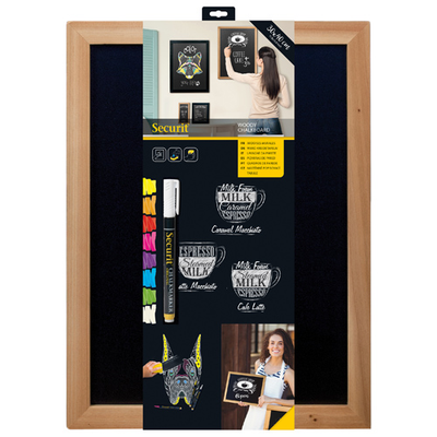 American Metalcraft WBWTE3040 11-3/4&quot;W x 15-3/4&quot;H Black Natural Wood Wall Board