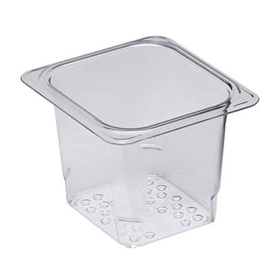Cambro 65CLRCW135 Camwear 1/6 Size Clear Colander 5" Deep