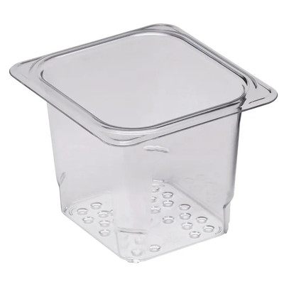 Cambro 65CLRCW135 Camwear 1/6 Size Clear Colander 5" Deep
