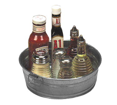 American Metalcraft MTUB10 54 Oz. Round Galvanized Tub 9.5" Dia. x 3.25" H