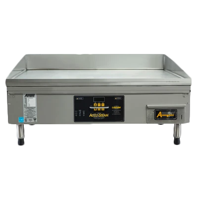 AccuTemp EGF4803B2450-T1 24" x 24" Electric Countertop Accu-Steam Griddle - 480 Volts