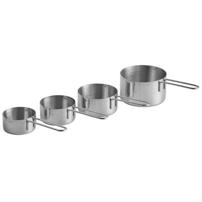 Vollrath 47119 Stainless Steel 4-Piece Measuring Cup Set