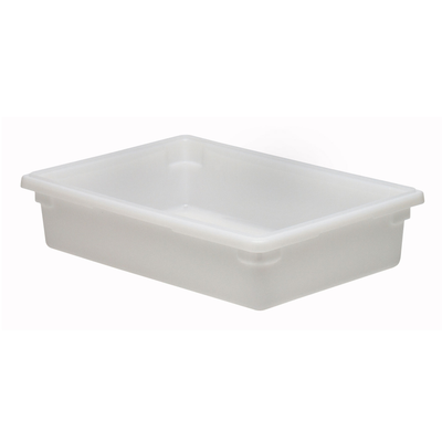 Cambro 18266P148 8.75 Gal. 26&quot; W x 18&quot; D x 6&quot; H Natural White Polyethylene Food Storage Container - 6/Case