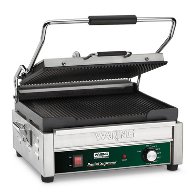 Waring WPG250B Electric Single Large Panini Grill - 208 Volts