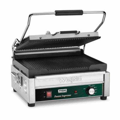 Waring WPG250B Electric Single Large Panini Grill - 208 Volts