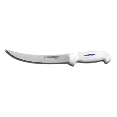 Dexter 24053 8" White SofGrip Breaking Knife with Rubber Handle