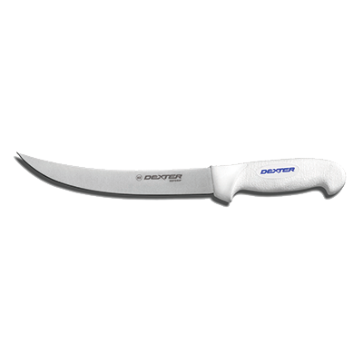 Dexter 24053 8" White SofGrip Breaking Knife with Rubber Handle