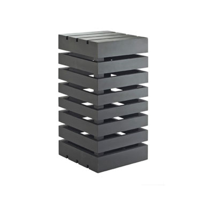 Cal-Mil 3331-96 9"W x 9"D x 18"H Square Bamboo Midnight Bamboo Display Crate Towe