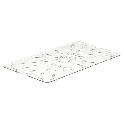 Cambro 10CWD135 Camwear Full Size Clear PolyCarbonate Drain Shelf