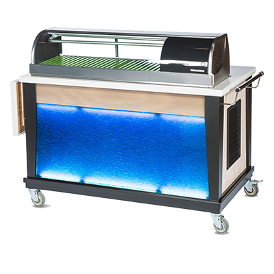 Bon Chef 50045 54-1/2"L x 30"W x 45"H Sushi Cart