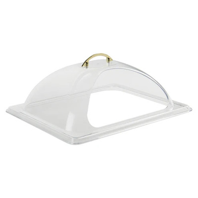 Winco C-DPF2 13.5" W x 11" D x 4.5" H Polycarbonate Half Size Dome Cover