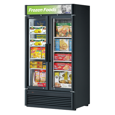 Turbo Air TGF-35SD-N 39.5"W Two-Section Glass Door Super Deluxe Glass Merchandiser Freezer