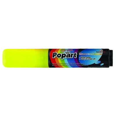Winco MBPM-Y 0.06" Chisel Tip Neon Yellow Deluxe Plus Neon Marker